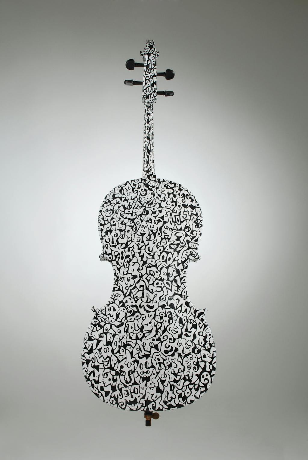 Cello "Badinerie", painted by Elena Birkenwald in 2000