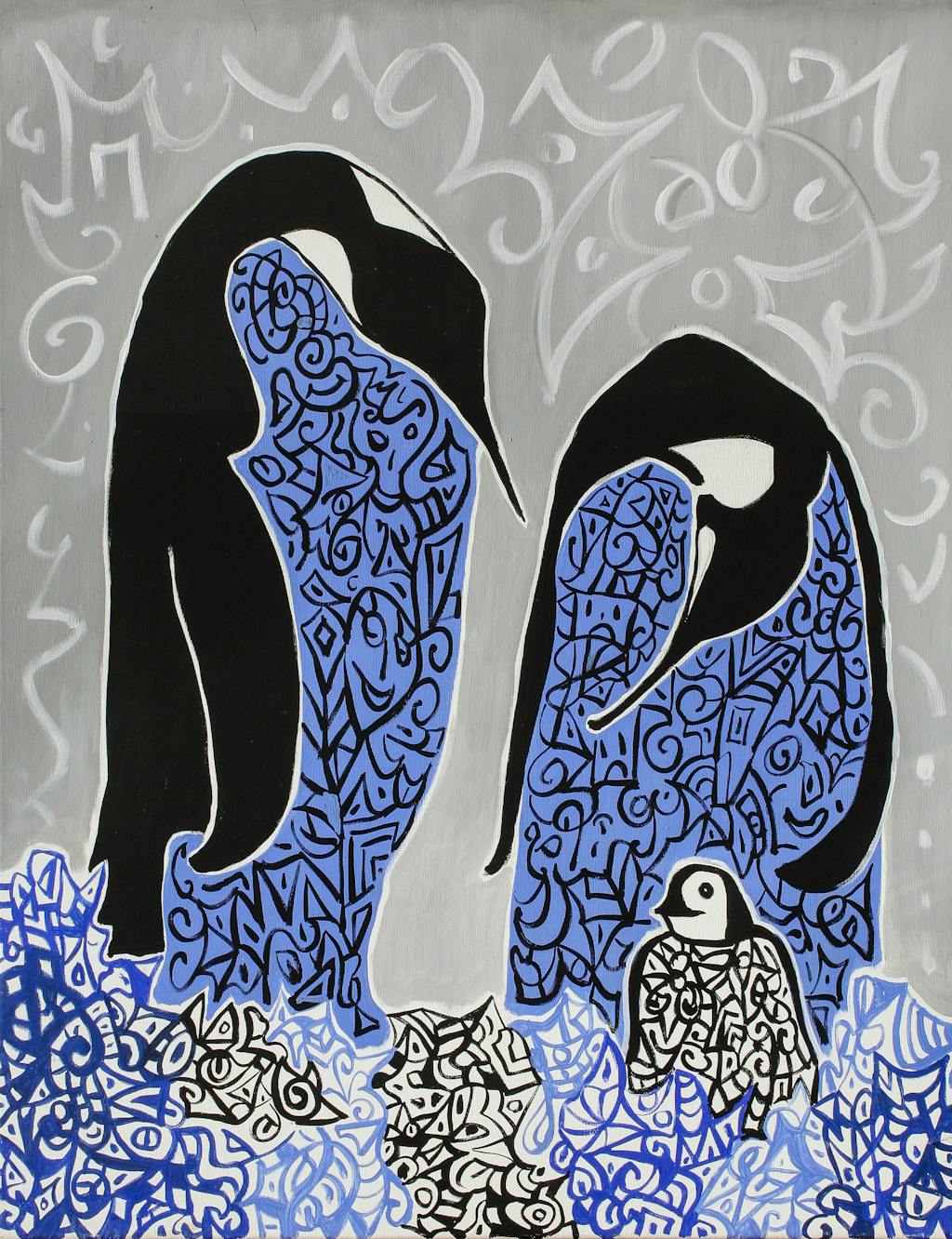 Painting "Family", painted by Elena Birkenwald in 2003