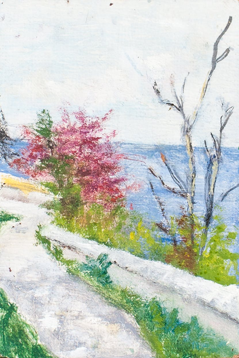 Painting "On slopes of Odessa", painted by Elena Birkenwald in 1985