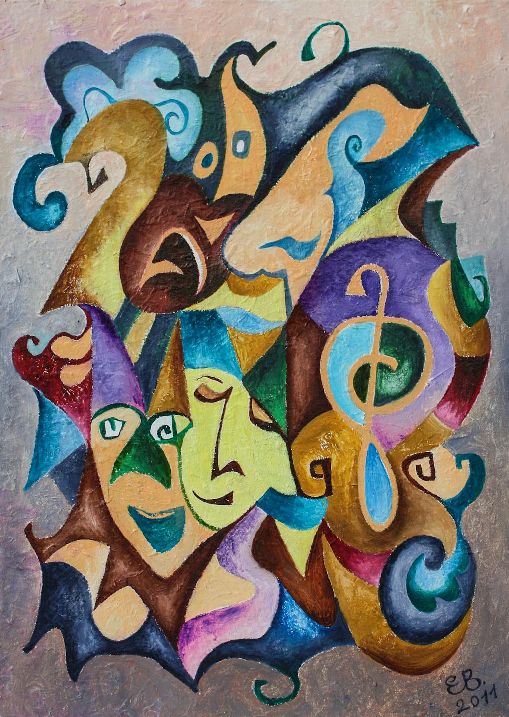 Painting "Rondo", painted by Elena Birkenwald in 2011