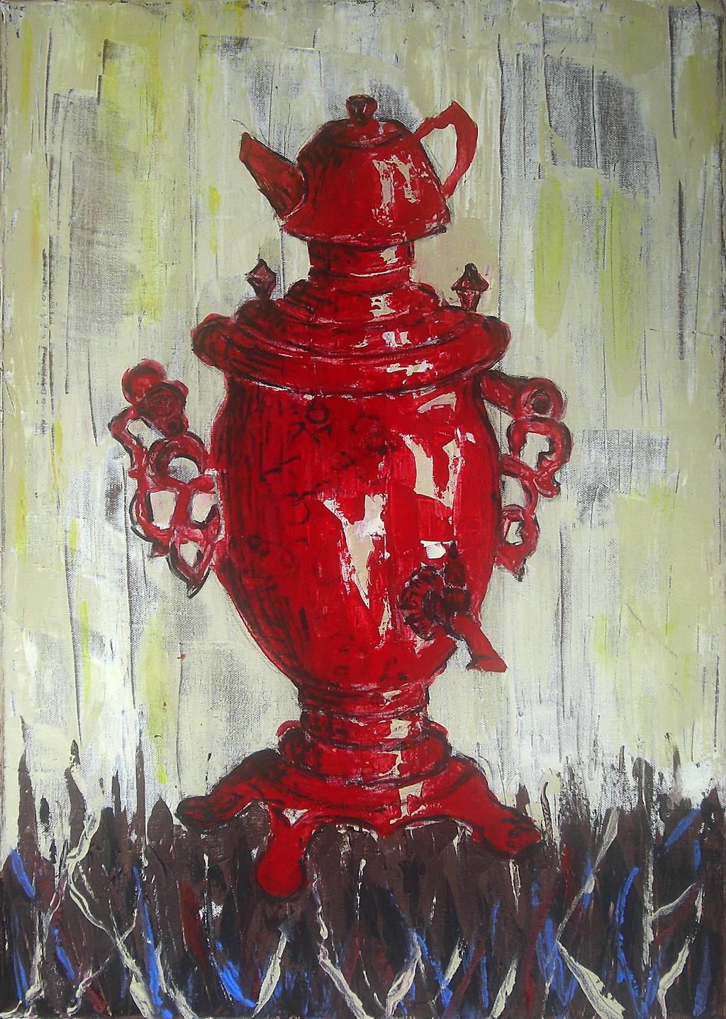Painting "Samovar", painted by Elena Birkenwald in 2008