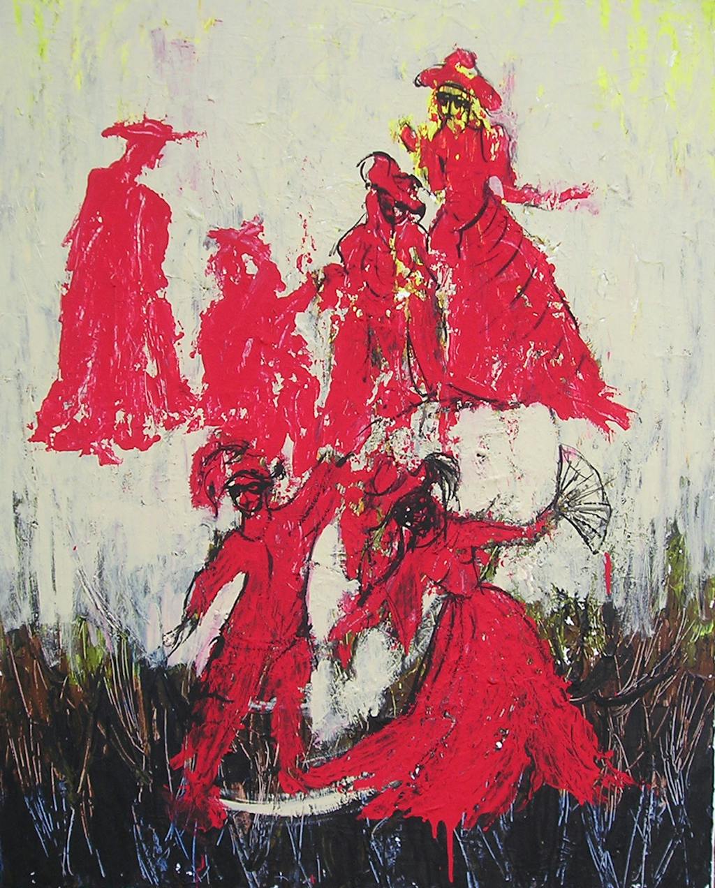 Painting "Spanish dance", painted by Elena Birkenwald in 2006