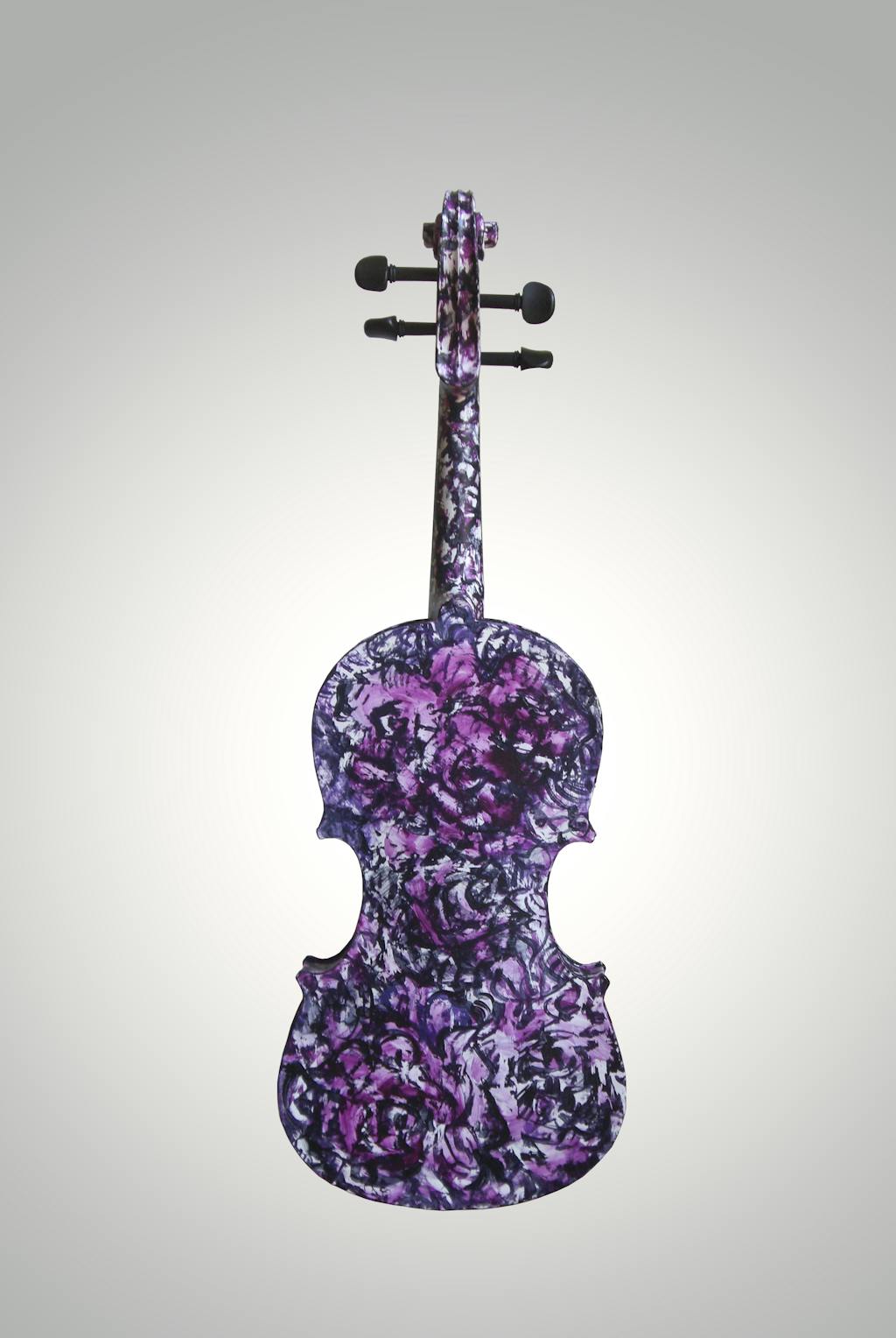 Violin "Magdalene's rose", painted by Elena Birkenwald in 2009