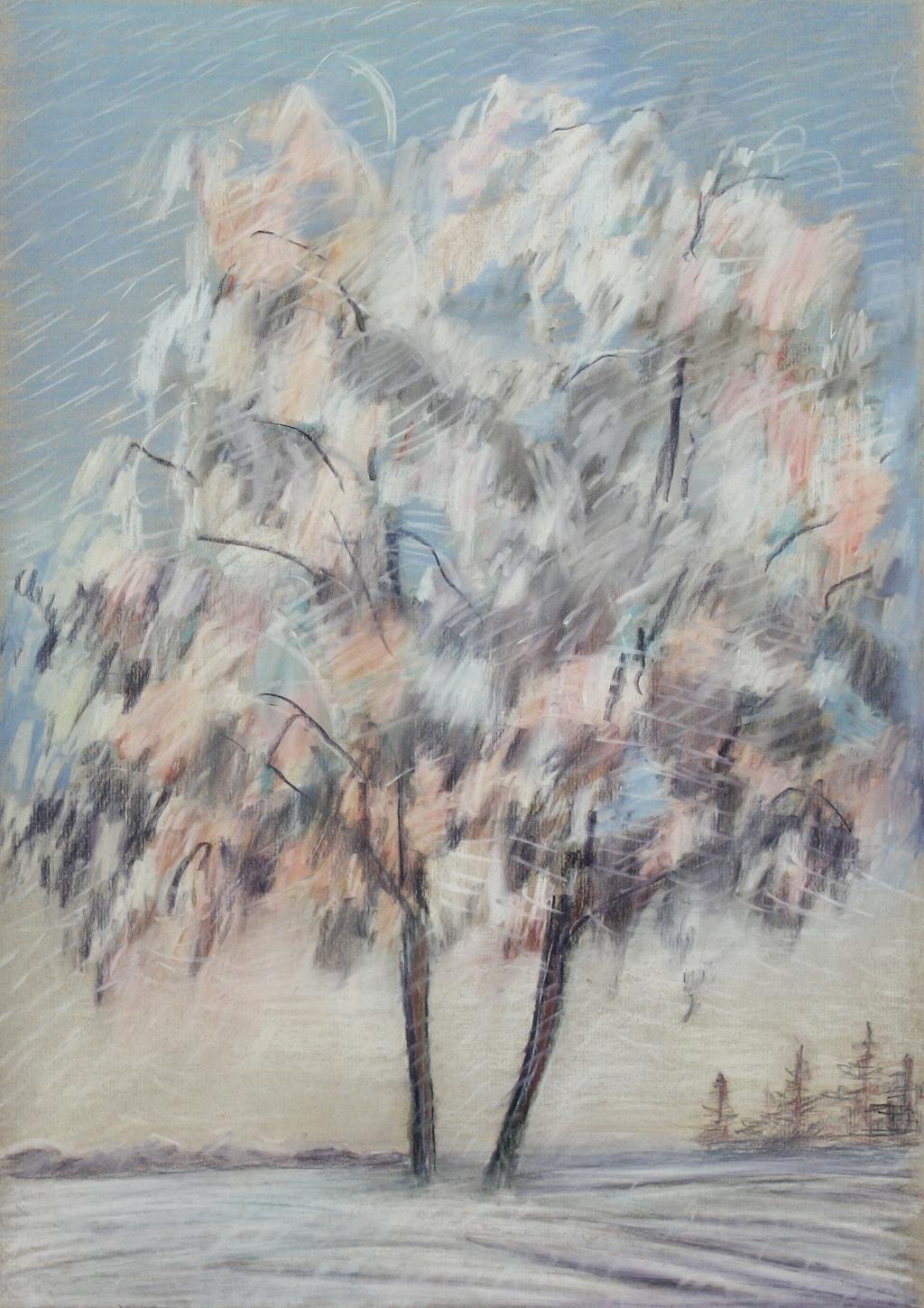 Painting "Winter", painted by Elena Birkenwald in 2000